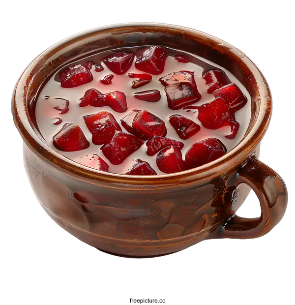 [Transparent Background PNG]Bowl of Beetroot Soup