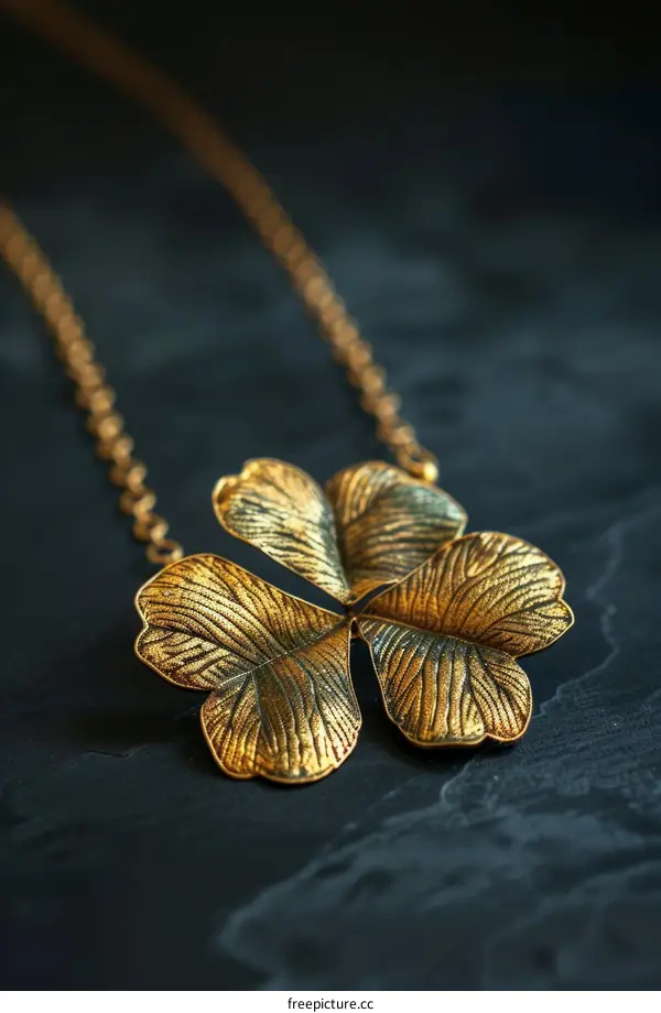 Gold Four-Leaf Clover Necklace
