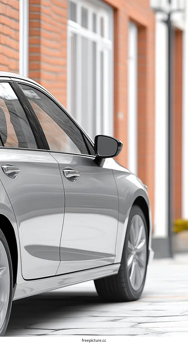 Modern Silver Car Exterior Design
