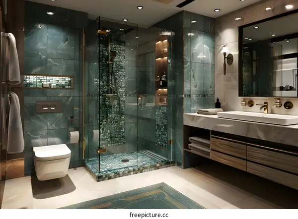 Modern Marble Bathroom Interior Design