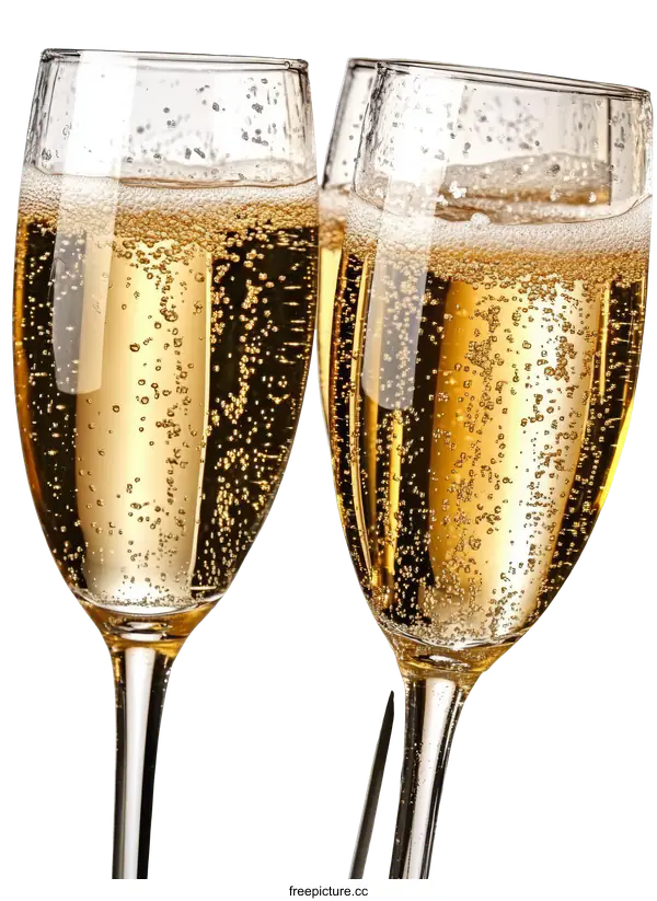 [Transparent Background PNG]Champagne Celebration Two Glasses