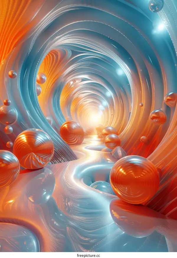 Abstract Futuristic Sci-Fi Tunnel