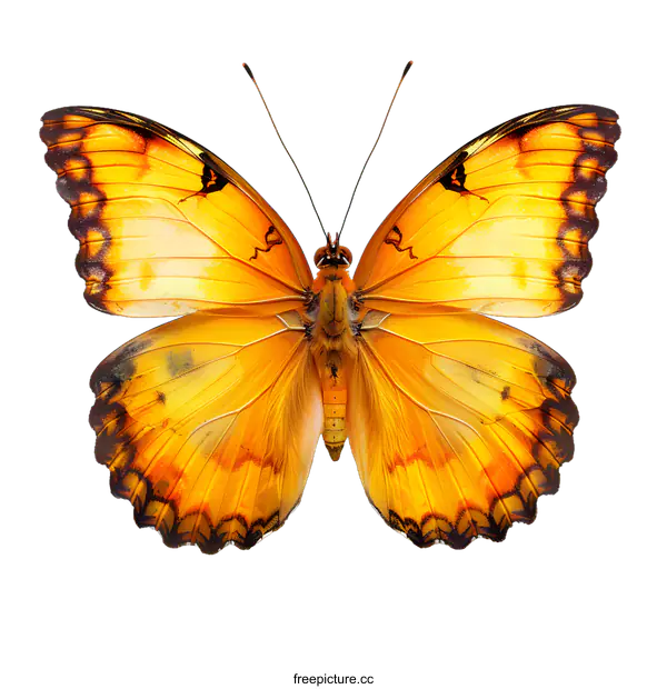 [Transparent Background PNG]A beautiful orange butterfly