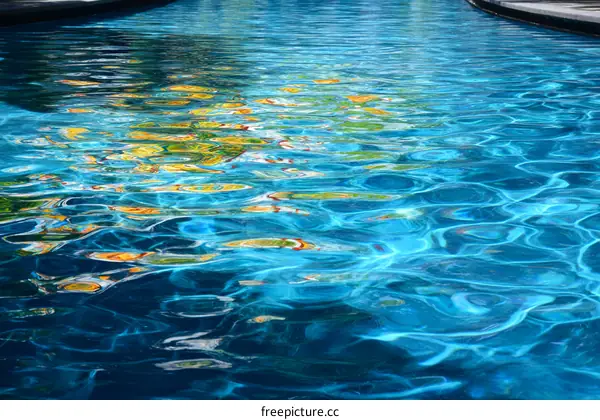 Abstract Blue Water Surface Reflections