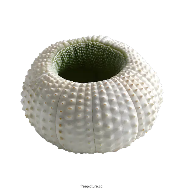 [Transparent Background PNG]Closeup of a white Sea Urchin