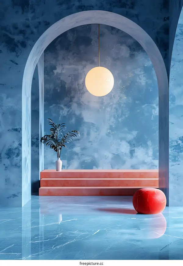 Modern Minimalist Interior Design Illustration