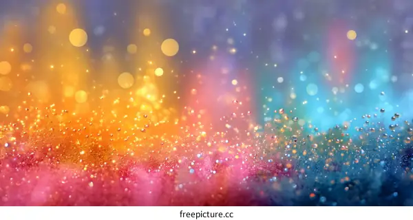 Colorful Abstract Background with Glitter and Bokeh