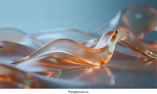 Abstract Liquid Forms with Flowing Curves and Transparent Layers