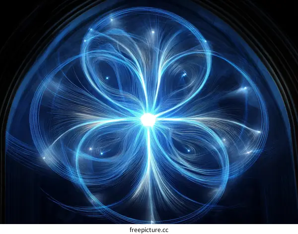 Abstract Light Design of a Cosmic Flower