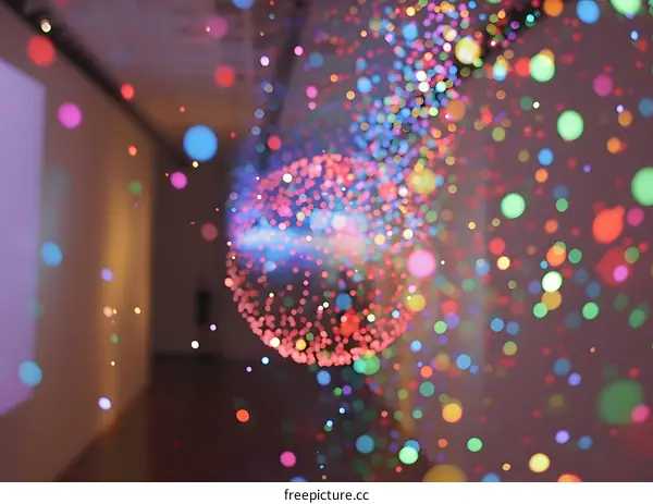Abstract Colorful Lights Bokeh Background