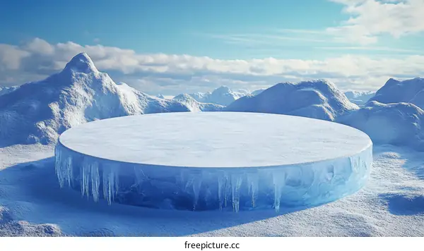 Winter Wonderland Ice Platform Landscape