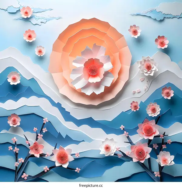 Paper Flowers and Mountains