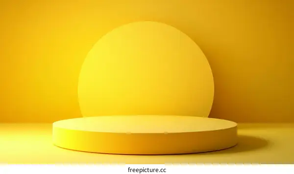 Yellow Geometric Product Display Background
