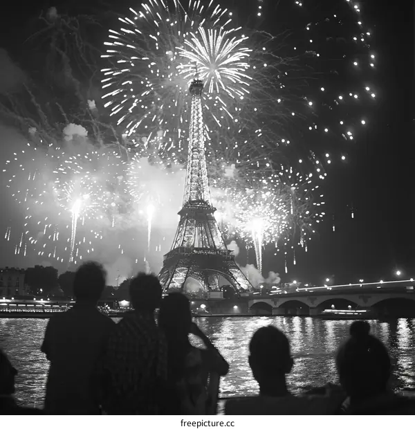 Fireworks Over the Eiffel Tower