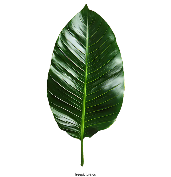 [Transparent Background PNG]Close Up Lush Green Tropical Leaf
