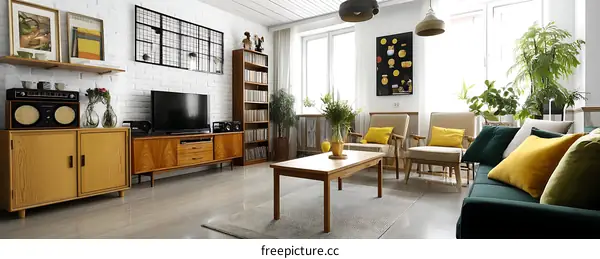 Modern Vintage Living Room Interior Design