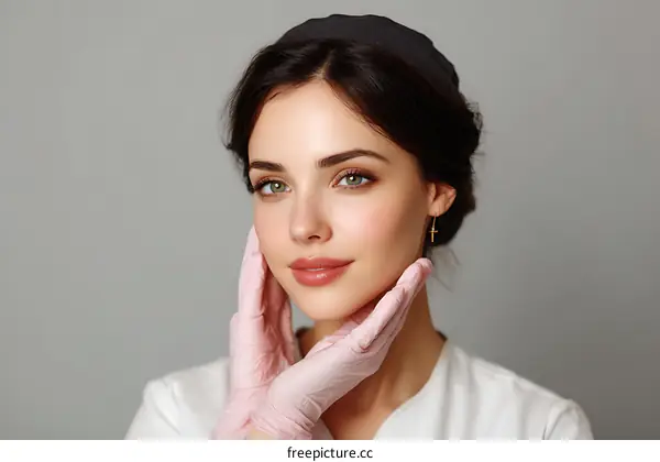 Beautiful Caucasian Woman Facial Treatment