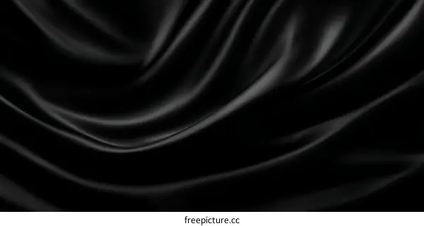 Elegant Black Satin Fabric Texture