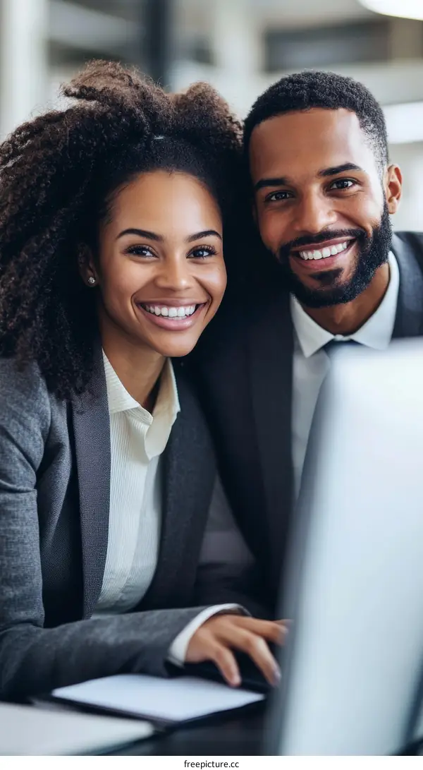 Two Business Professionals Working Together