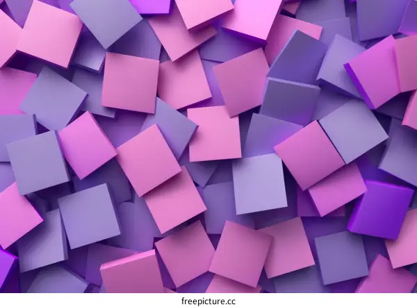 Abstract Colorful Pastel Purple Pink Neon Squares