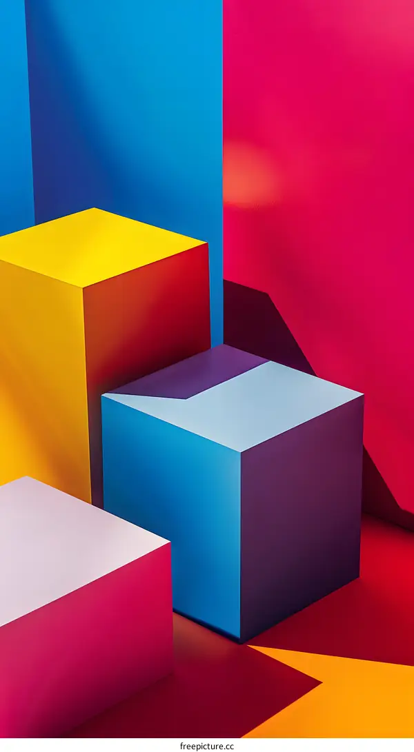 Abstract Colorful Geometric Shapes Background