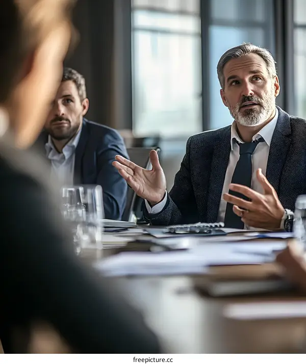 Business Meeting With Diverse Team  Discussing Strategy