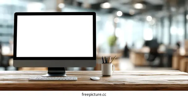 Modern Office Workspace with Computer