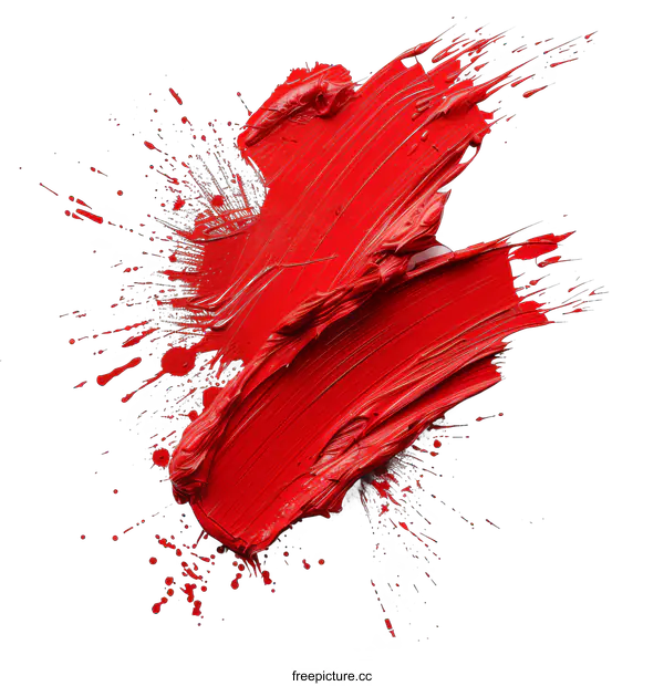 [Transparent Background PNG]Red paint splash on black background