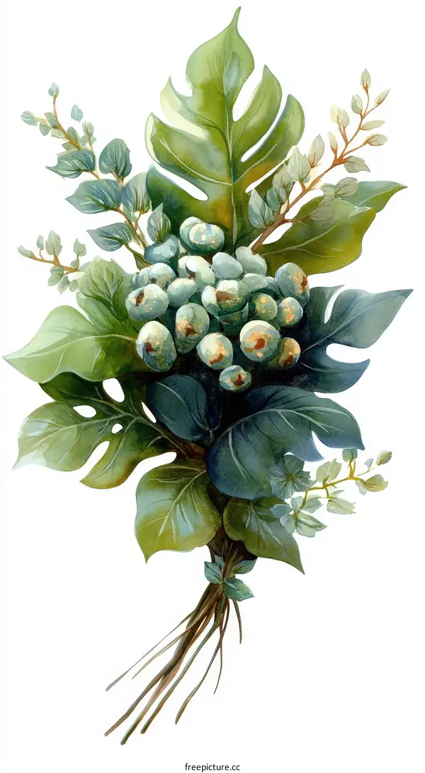 Watercolor Floral Bouquet Design