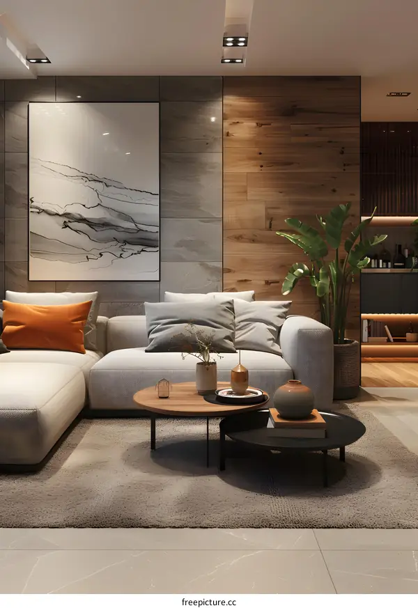 Modern minimalist living room