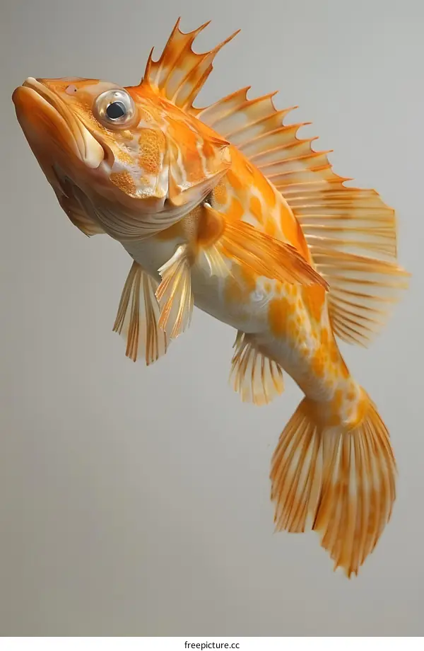 Orange Fish with Spiked Fins