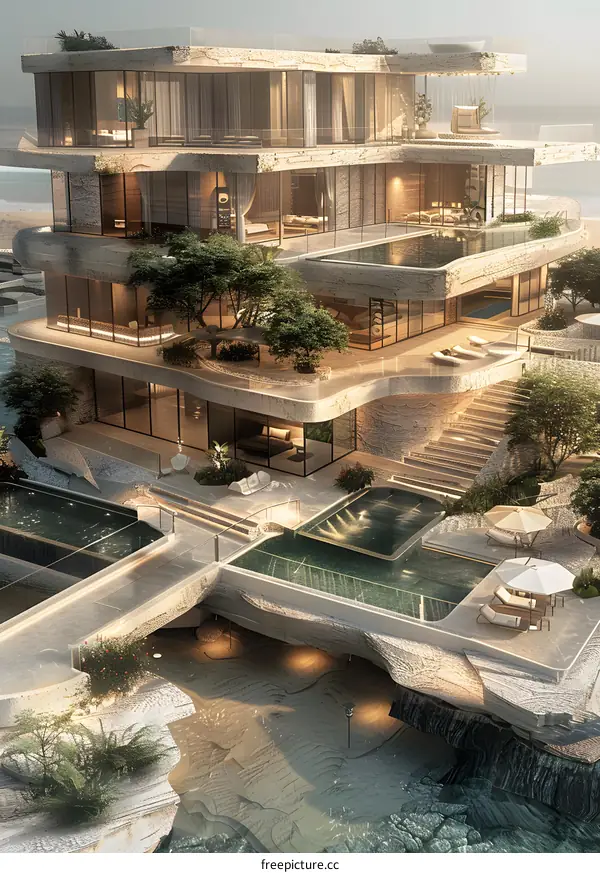 A Modern Villa on a Cliff