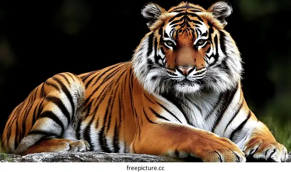 Majestic Tiger Portrait in Natural Habitat
