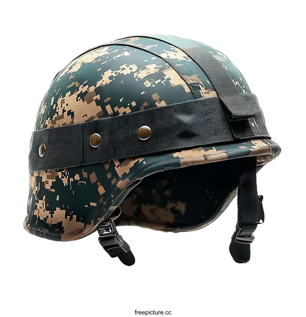[Transparent Background PNG]Military Camouflage Helmet for Protection