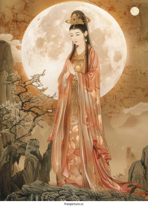 Chang'e Flying to the Moon