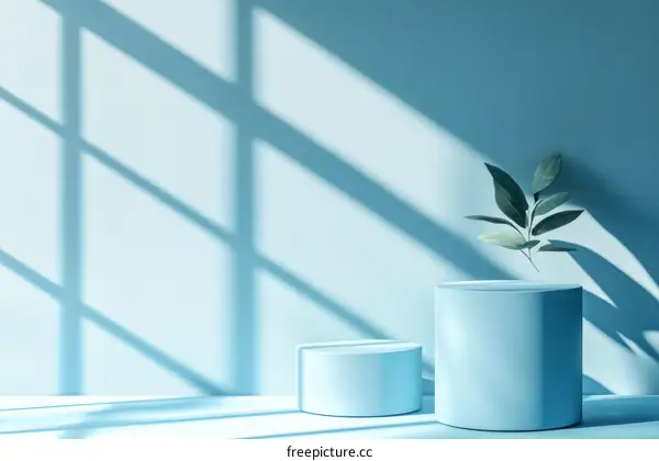 Modern Minimalist Light Blue Product Display