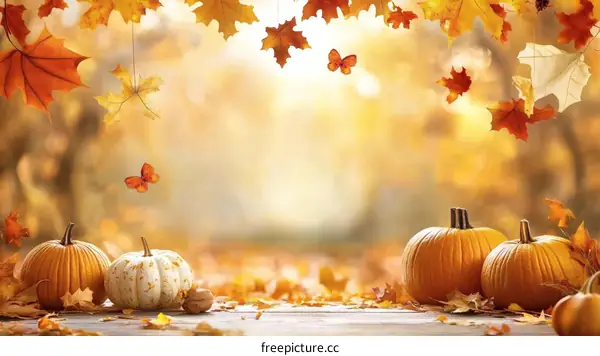 Autumn Thanksgiving Pumpkin Fall Background