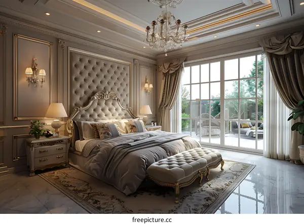 European-style luxury bedroom