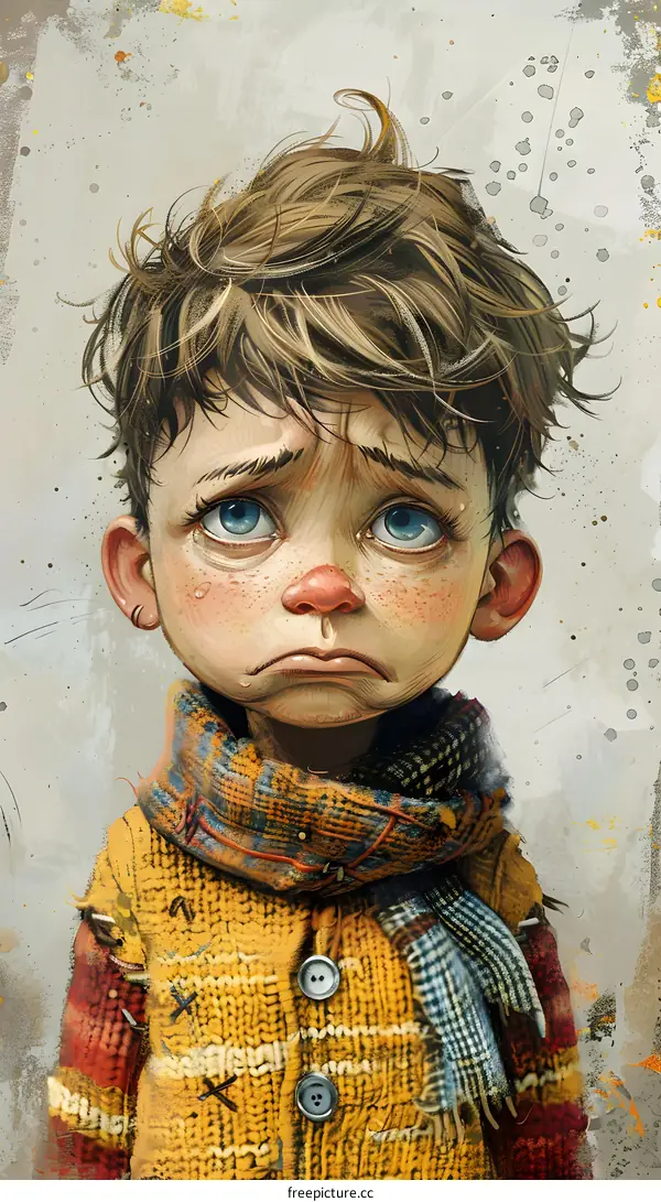 Little Boy Feeling Sad
