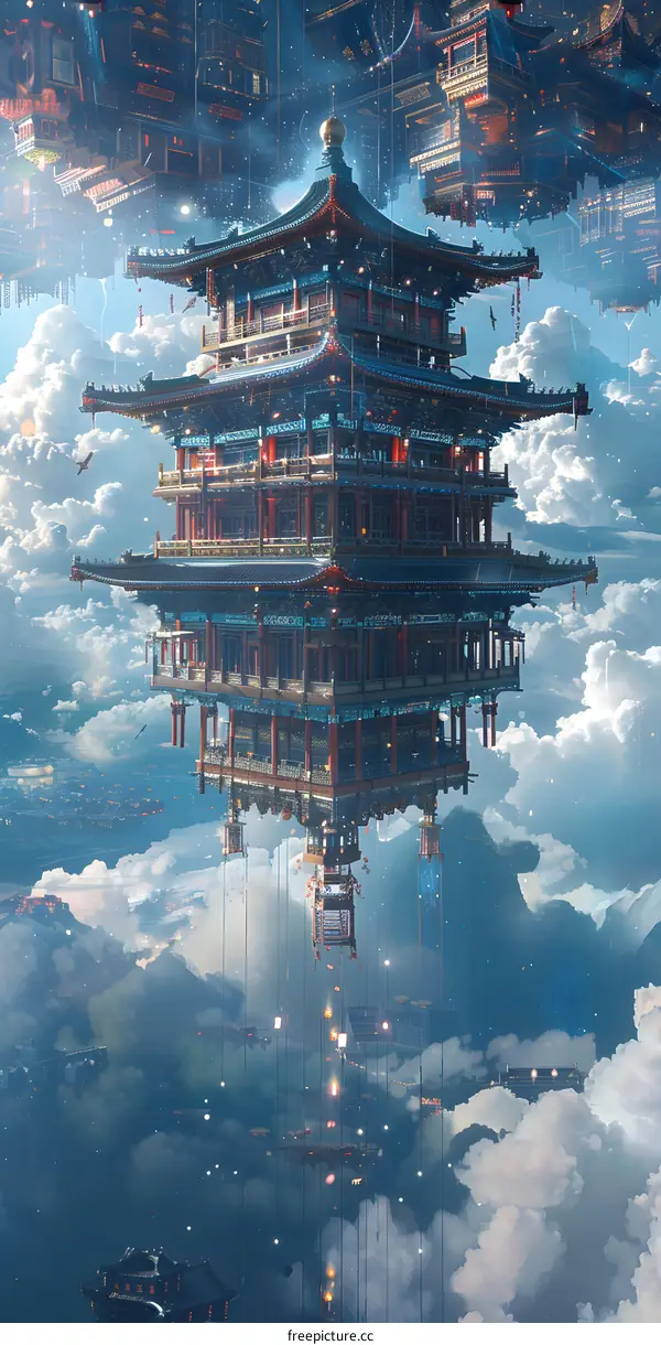 Floating Temple in the Clouds