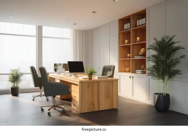 Modern Wooden Office Interior Design
