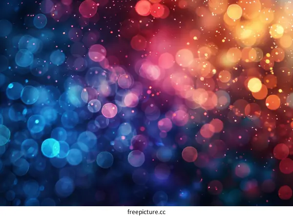 Colorful bokeh background with blue, orange and purple colors