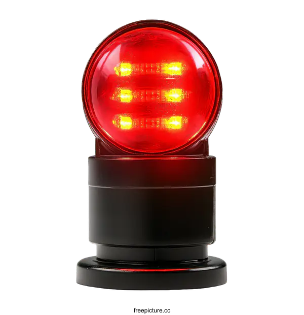 [Transparent Background PNG]Red LED Light Fixture for Transport