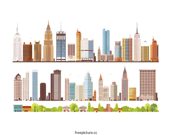 Cityscape Illustration of Skyline