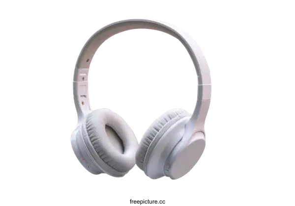 [Transparent Background PNG]White Over-Ear Headphones Isolated on White Background