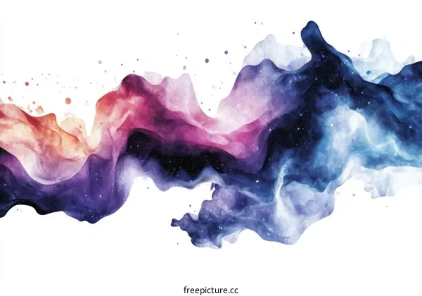 Abstract Colorful Flowing Liquid Art