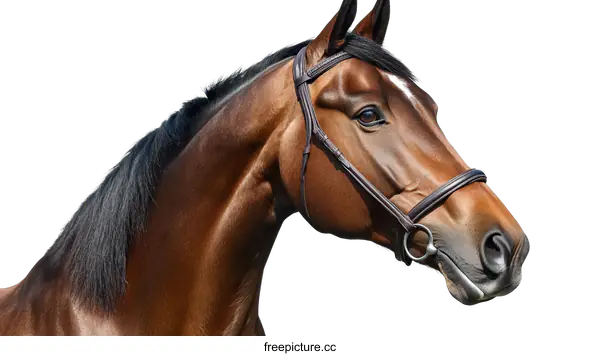 [Transparent Background PNG]Close Up Portrait of a Brown Horse