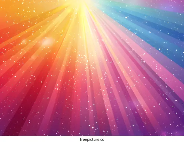 Colorful rays of light