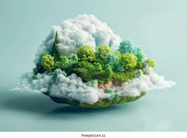 Fantasy Forest in the Clouds