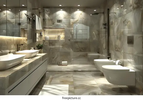 Modern and simple style bathroom
